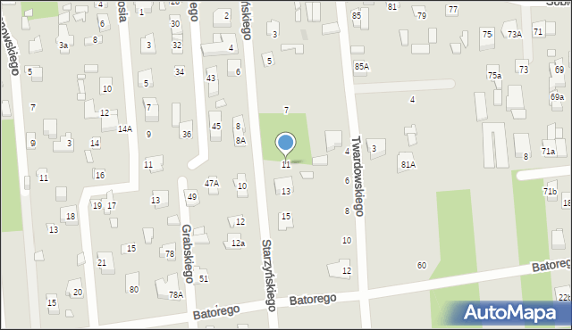 Sulejówek, Starzyńskiego, 11, mapa Sulejówek