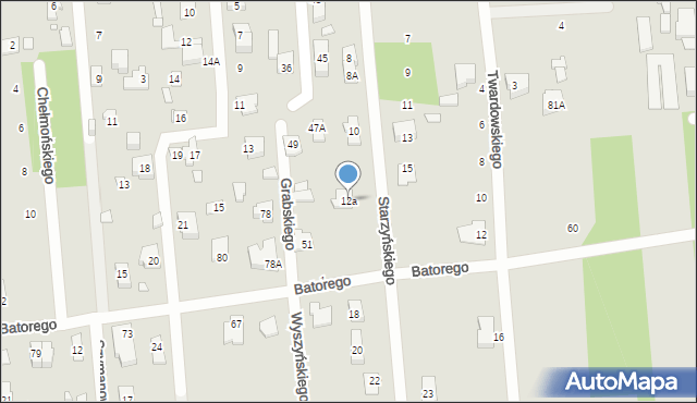 Sulejówek, Starzyńskiego, 12a, mapa Sulejówek