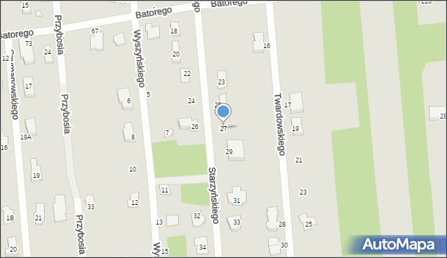 Sulejówek, Starzyńskiego, 27, mapa Sulejówek