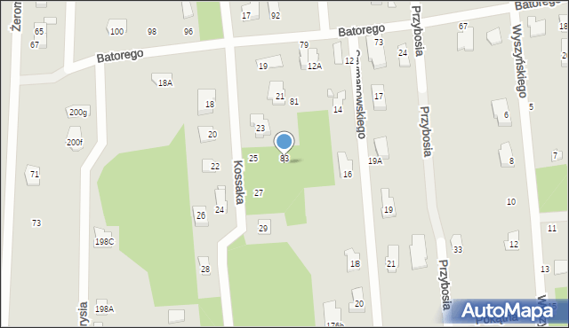Sulejówek, Stefana Batorego, 83a, mapa Sulejówek