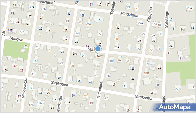 Sulejówek, Stalowa, 4A, mapa Sulejówek