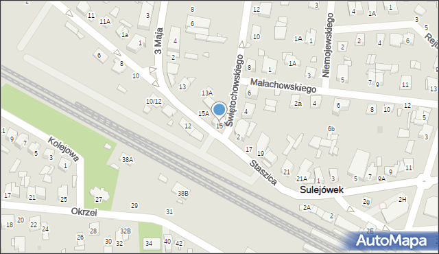 Sulejówek, Staszica Stanisława, 15, mapa Sulejówek