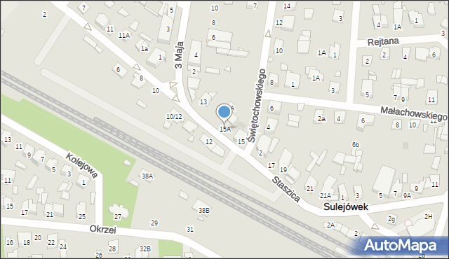 Sulejówek, Staszica Stanisława, 15A, mapa Sulejówek