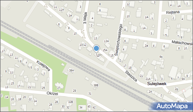 Sulejówek, Staszica Stanisława, 16, mapa Sulejówek