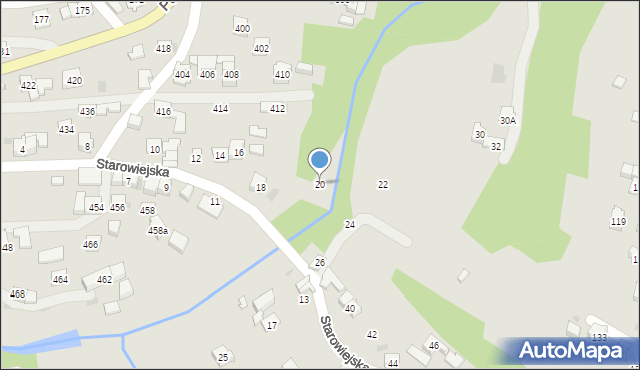 Sułkowice, Starowiejska, 20, mapa Sułkowice