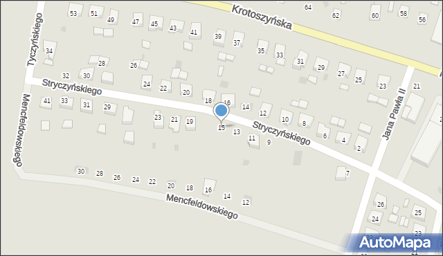 Sulmierzyce, Stryczyńskiego Jarosława, 15, mapa Sulmierzyce