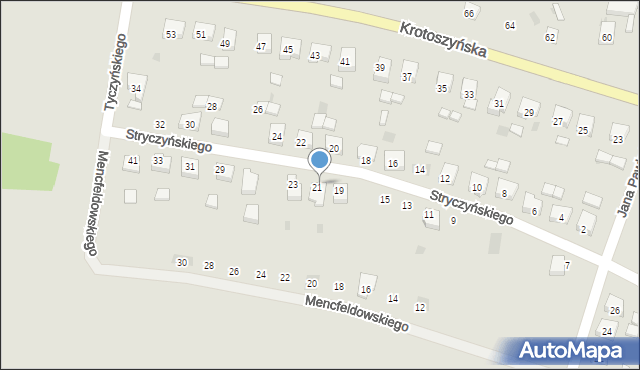 Sulmierzyce, Stryczyńskiego Jarosława, 27, mapa Sulmierzyce