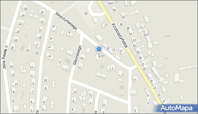 Sulmierzyce, Stryczyńskiego Jarosława, 3, mapa Sulmierzyce