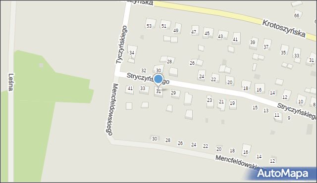 Sulmierzyce, Stryczyńskiego Jarosława, 31, mapa Sulmierzyce