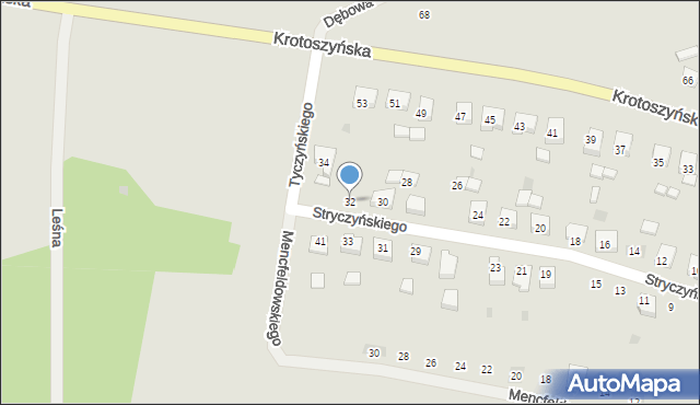 Sulmierzyce, Stryczyńskiego Jarosława, 32, mapa Sulmierzyce