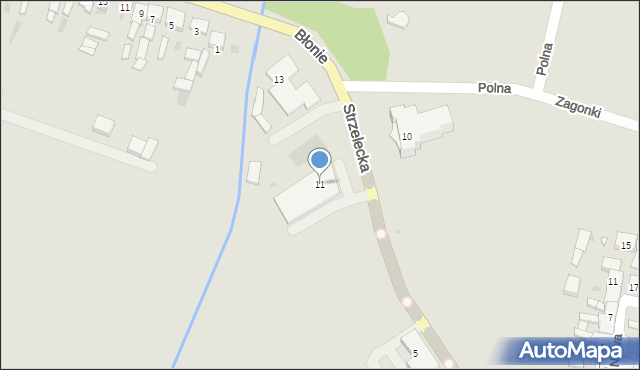 Sulmierzyce, Strzelecka, 11, mapa Sulmierzyce
