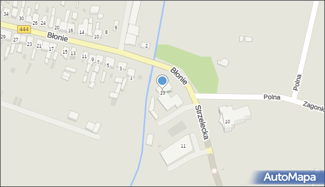 Sulmierzyce, Strzelecka, 13, mapa Sulmierzyce