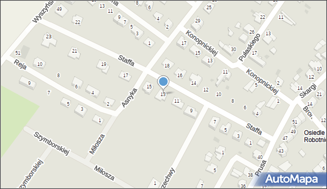 Susz, Staffa Leopolda, 13, mapa Susz