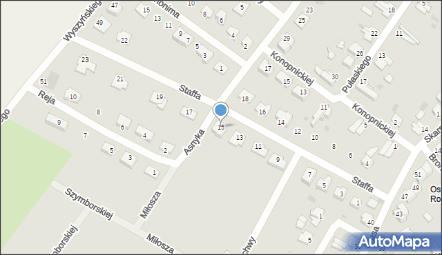 Susz, Staffa Leopolda, 15, mapa Susz