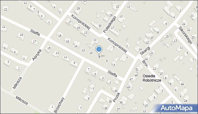 Susz, Staffa Leopolda, 8, mapa Susz