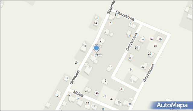 Suszec, Stawowa, 13, mapa Suszec