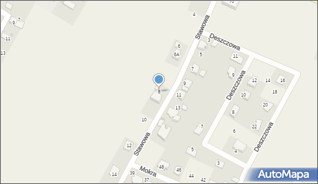 Suszec, Stawowa, 8, mapa Suszec