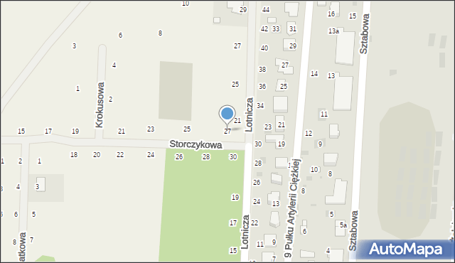 Suszno, Storczykowa, 27, mapa Suszno