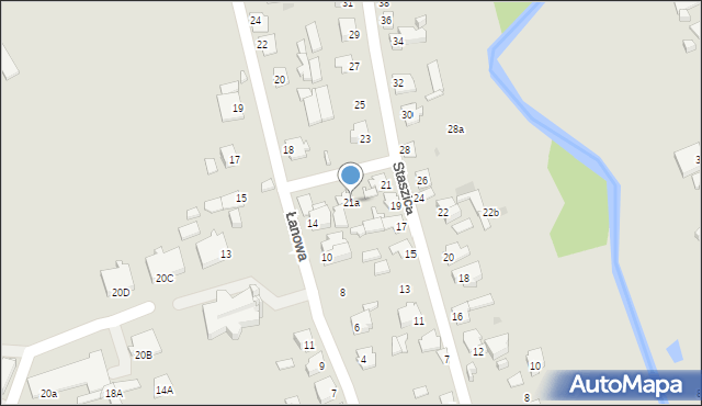 Suwałki, Staszica Stanisława, 21a, mapa Suwałk