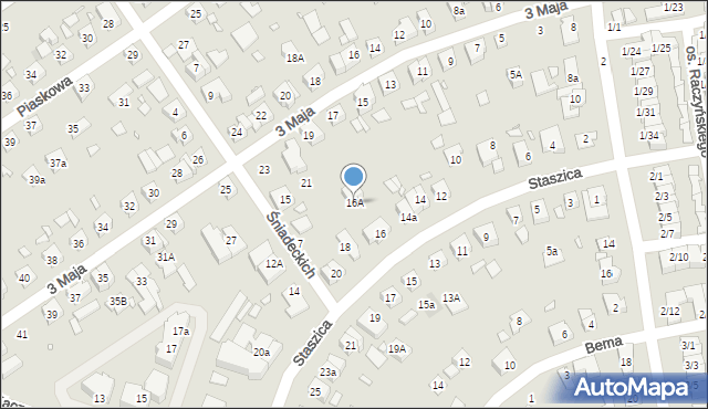 Swarzędz, Staszica Stanisława, 16A, mapa Swarzędz