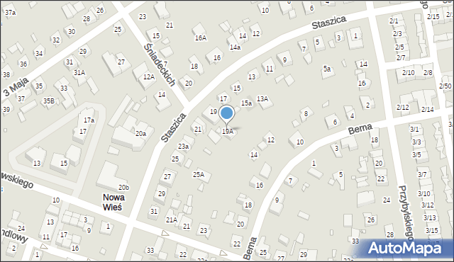 Swarzędz, Staszica Stanisława, 19A, mapa Swarzędz