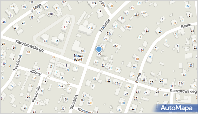 Swarzędz, Staszica Stanisława, 29a, mapa Swarzędz