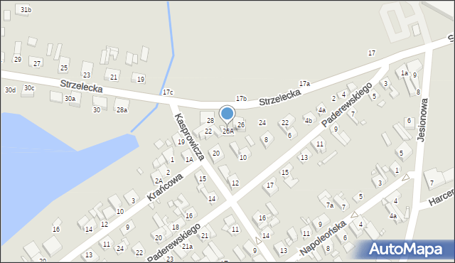 Swarzędz, Strzelecka, 26A, mapa Swarzędz