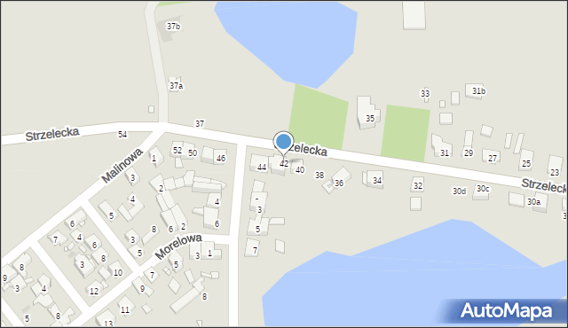 Swarzędz, Strzelecka, 42, mapa Swarzędz