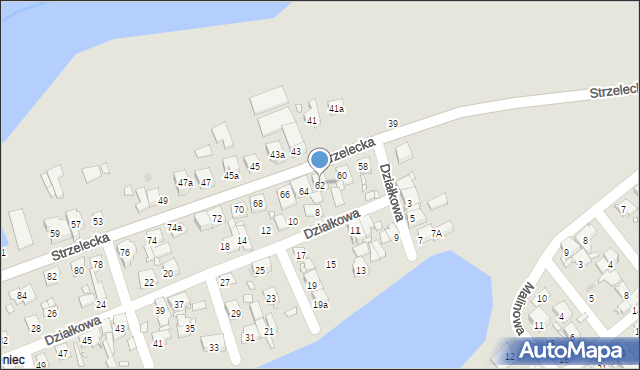 Swarzędz, Strzelecka, 62, mapa Swarzędz