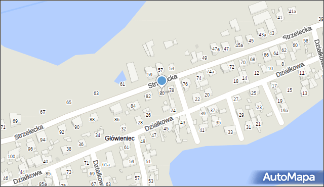 Swarzędz, Strzelecka, 80, mapa Swarzędz