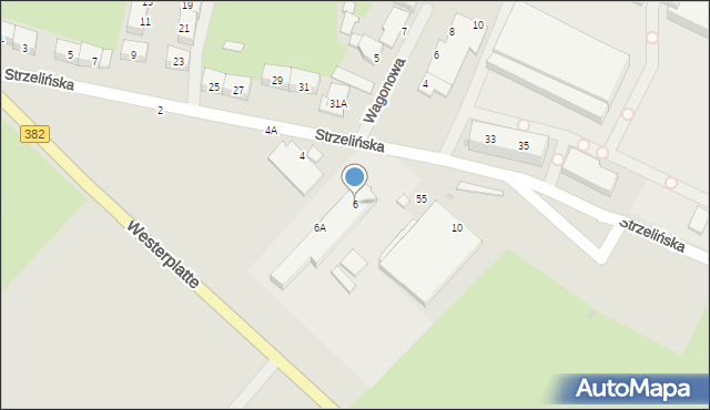 Świdnica, Strzelińska, 6, mapa Świdnicy