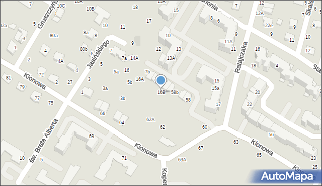 Świdnik, Stachonia Bolesława, 16B, mapa Świdnika