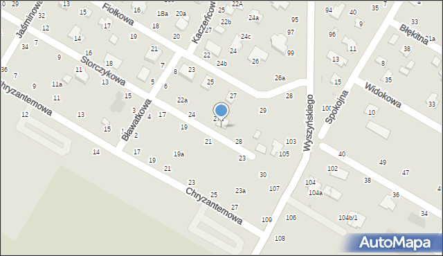 Świdnik, Storczykowa, 26, mapa Świdnika