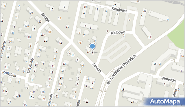 Świdnik, Struga Andrzeja, 3, mapa Świdnika