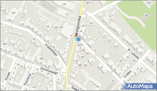 Świebodzice, Strzegomska, 10, mapa Świebodzice