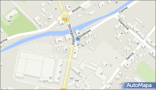 Świebodzice, Strzegomska, 36, mapa Świebodzice