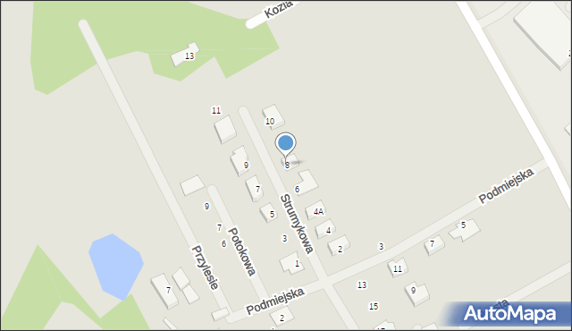 Świebodzin, Strumykowa, 8, mapa Świebodzin