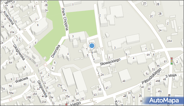 Świebodzin, Studencka, 6, mapa Świebodzin