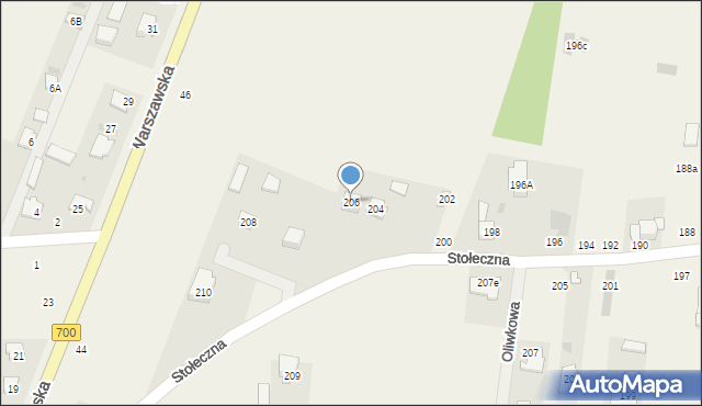Święcice, Stołeczna, 206, mapa Święcice