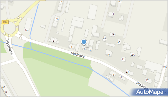 Świercze, Studnitza, 5, mapa Świercze