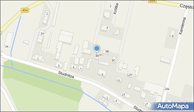 Świercze, Studnitza, 9A, mapa Świercze