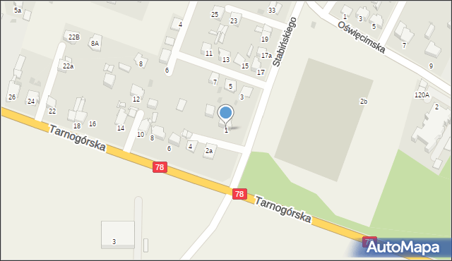 Świerklaniec, Stabińskiego, 1, mapa Świerklaniec