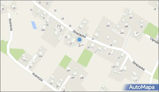 Świerklany, Strażacka, 21, mapa Świerklany