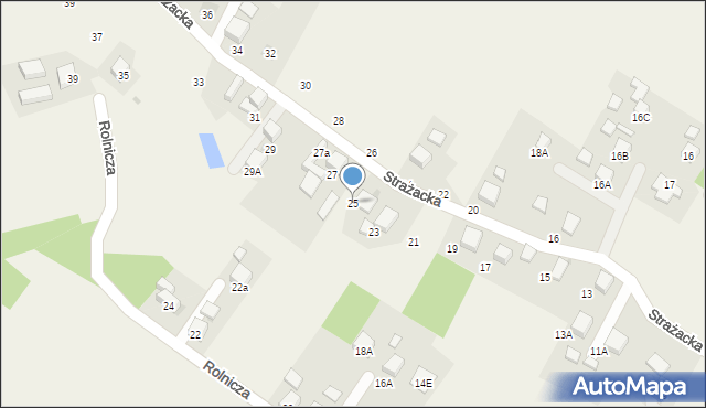 Świerklany, Strażacka, 25, mapa Świerklany