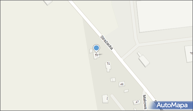 Święta, Strażacka, 53, mapa Święta