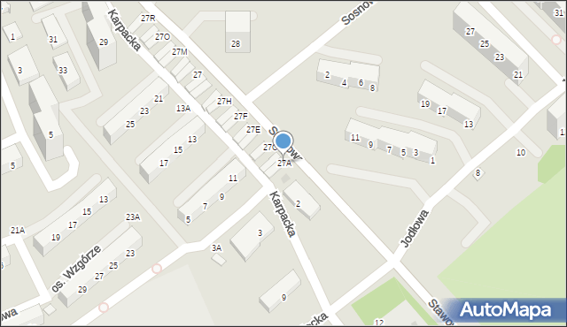 Świętochłowice, Stawowa, 27A, mapa Świętochłowice