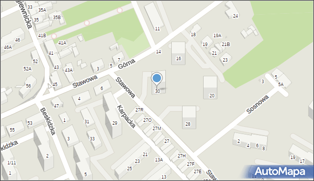 Świętochłowice, Stawowa, 30, mapa Świętochłowice