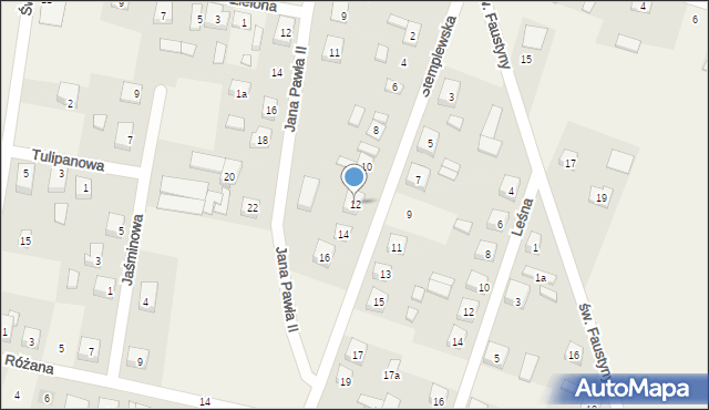 Świnice Warckie, Stemplewska, 12, mapa Świnice Warckie