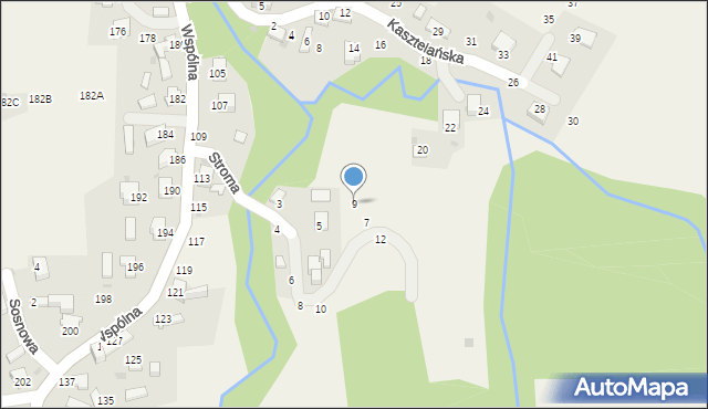 Świnna, Stroma, 9, mapa Świnna