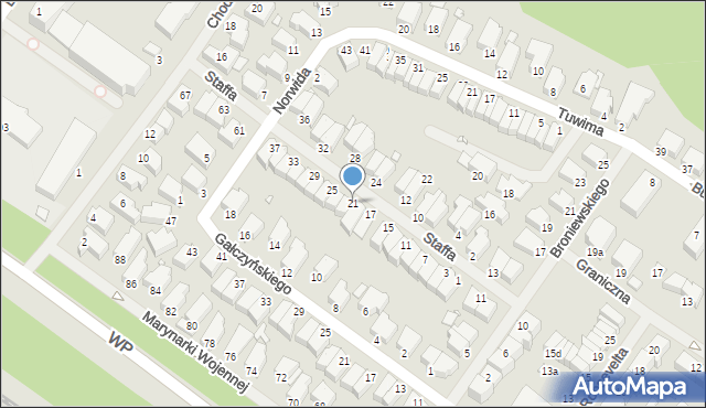 Świnoujście, Staffa Leopolda, 21, mapa Świnoujście